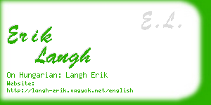 erik langh business card